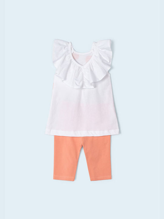 Mayoral Kids Set with Leggings Summer 2pcs Orange