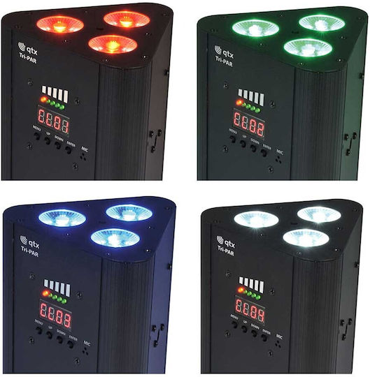 QTX Sound Φωτορυθμικό LED PAR DMX Tri-PAR RGBW