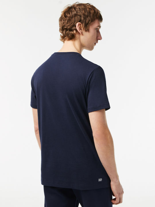 Lacoste Ανδρικό T-shirt Navy Μπλε με Λογότυπο