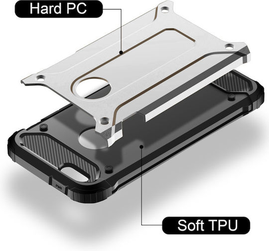 Sonique Heavy Armor Back Cover Silicone / Plastic 2mm Silver (Redmi Note 11 Pro+ 5G)