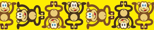 Max & Molly Dog Leash/Lead Strap Monkey Maniac in Yellow color 1.2m x 1.5cm