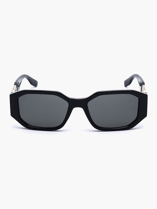 Karl Lagerfeld Women's Sunglasses with White Plastic Frame and Black Lens KL6085S-001