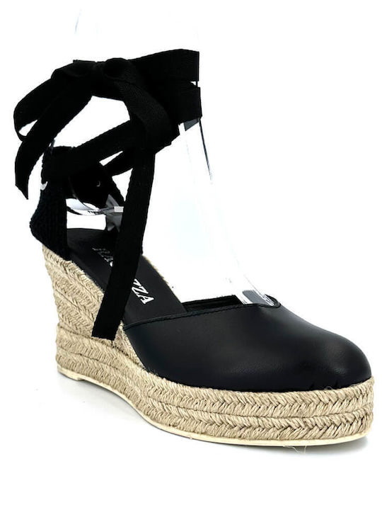 Ragazza Anatomic Women's Leather Platform Espadrilles Black