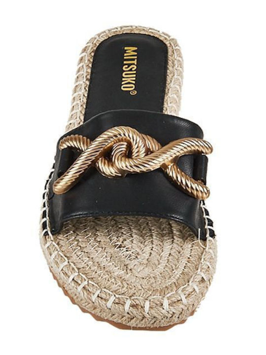 Women's Flat Sandals in Black Color