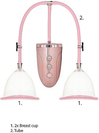 Shots Sauger Brustwarzen Automatisch wiederaufladbare Milchpumpe Set Large Rosa 1Stück