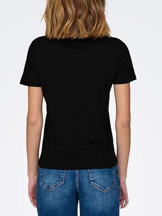 Only Damen T-shirt Schwarz