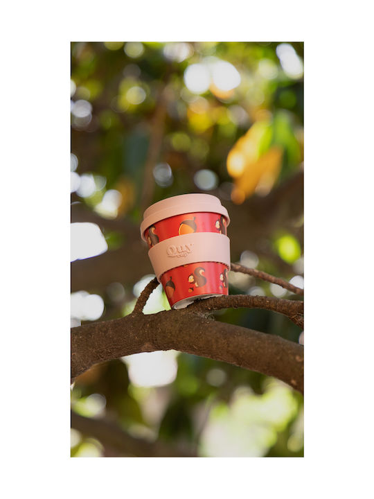 QuyCup Alvin Becher Kunststoff mit Deckel Rot 230ml