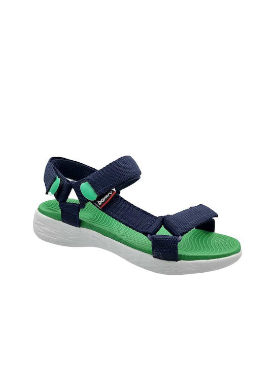 Boxer Women's Flat Sandals Sporty in Navy Blue Color