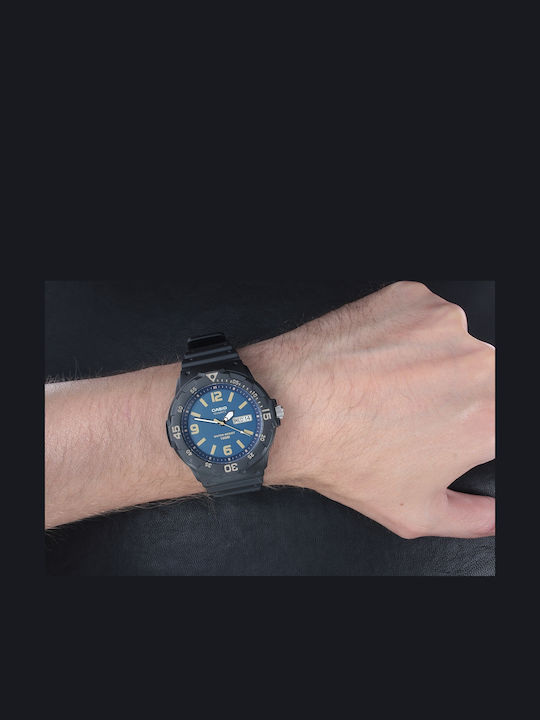Casio Men's Watch 44mm Battery with Black Rubber Strap