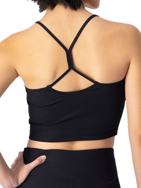 Champion Women's Athletic Crop Top with Straps Black