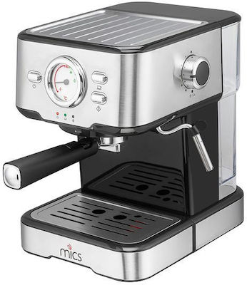 Mics MC15ES19E Mașină de Espresso 1100W Presiune 15bar Argintie