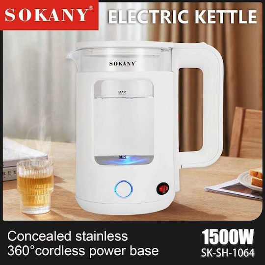 Sokany SH-1064 Kettle 2.2lt 1500W White