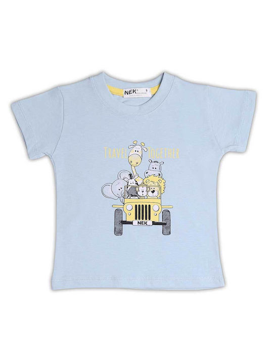 Nek Kids Wear Set pentru copii cu Șorturi Vara 2buc Albastru deschis