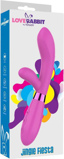 ToyJoy Jingle Fiesta Vibrator Kaninchen Wiederaufladbarer Rabbit-Vibrator Rosa