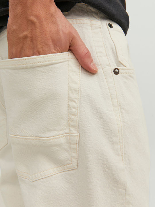 Herren Jeanshose Gekürzt Weiß