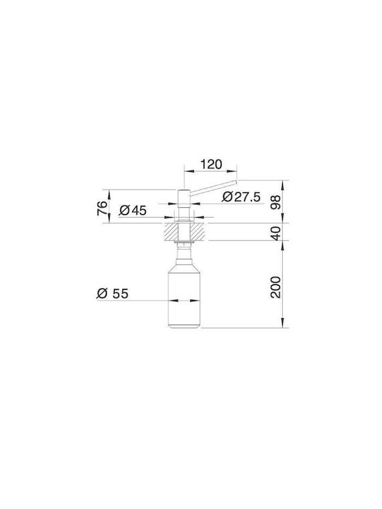 Blanco Dispenser Κουζίνας Μεταλλικό Ασημί 300ml