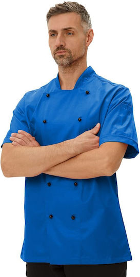 strongAnt Chef Short Sleeve Cotton made Jacket Blue