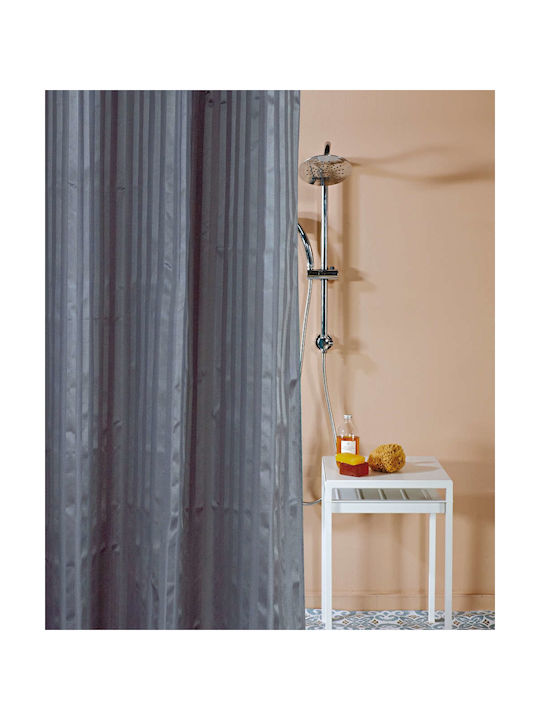 Kentia Toby Κουρτίνα Μπάνιου Υφασμάτινη με Τρουκς 240x180 cm 24