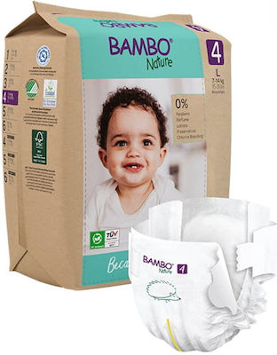 Bambo Nature Scutece cu bandă adezivă Eco Friendly Nr. 4 pentru 7-14 kgkg 24buc