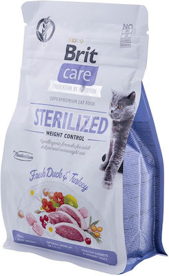 Brit Care Sterilized Weight Control Dry Food for Neutered Cats with Turkey / Duck 0.4kg