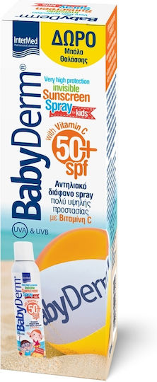 InterMed Babyderm Waterproof Kids Sunscreen Spray SPF50 200ml