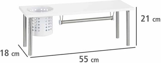 Wenko Επιτραπέζια Βάση Blanco Ξύλινη 55x18x21εκ. Λευκή