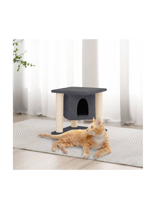 vidaXL Котешко драскало Дървета за котки Сив 35x35x37см.