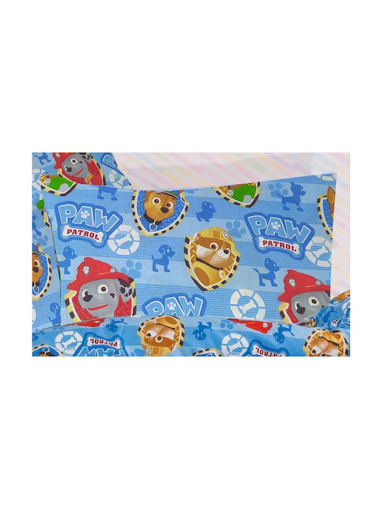 Dimcol Kids Duvet Cover Single Paw Patrol 308 Sky Blue 160x240εκ.