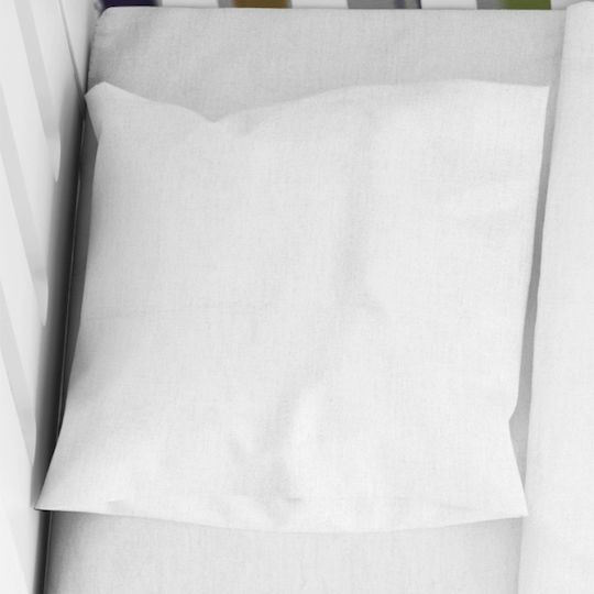 Dimcol Solid Baby Cotton Pillowcase White 35x45cm