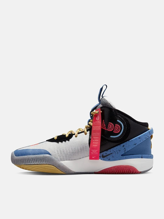 Air Deldon High Basketball Shoes Summit White / Pure Platinum / Indigo Storm