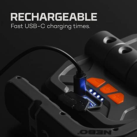 Nebo Battery Jobsite Light LED IPX4 with Brightness up to 3000lm Omni 3K