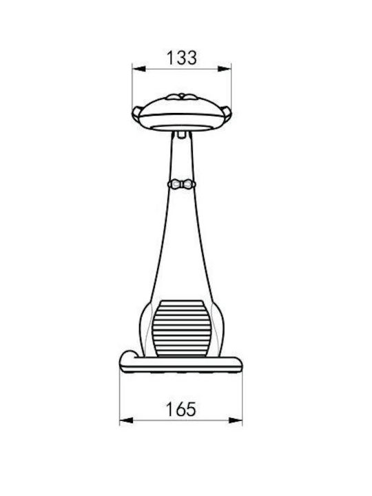 Com Lumini LED Lampă de birou pentru copii Atingere Pisică Roz 16x18x36εκ.