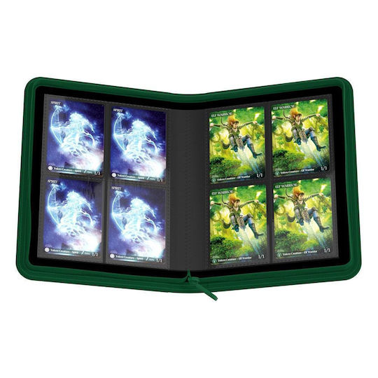 Ultimate Guard Zipfolio 160 XenoSkin Legătură 4-Buzunare Dimensiune Standard Verde