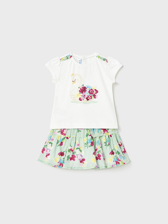 Mayoral Kids Set with Skirt Summer 2pcs White