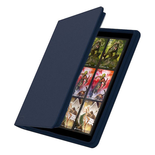 Ultimate Guard Zipfolio 480-24 Pocket XenoSkin Binder 12-Pocket Standard Size Quadrow Blue UGD010344