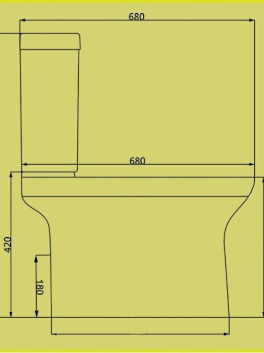 Huida SC Stehende Toilette Randlos mit Spülung mit Deckel Sanftes Schließen Weiße