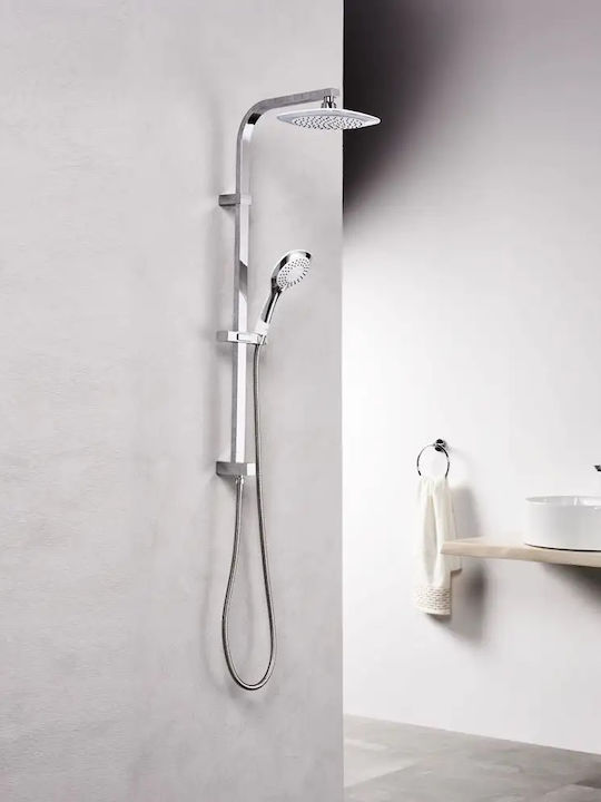 Tema Στήλη Ντουζ χωρίς Μπαταρία 85cm Ασημί