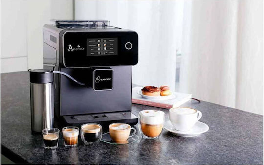 Acopino Cremona Automatic Espresso Machine 1500W Pressure 19bar with Grinder Black