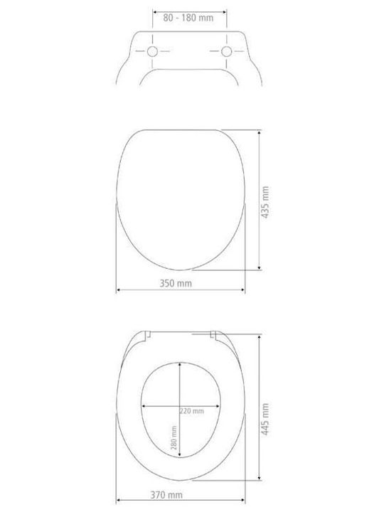 Wenko Furlo Toilet Seat Soft Close Plastic 44.5x37cm White
