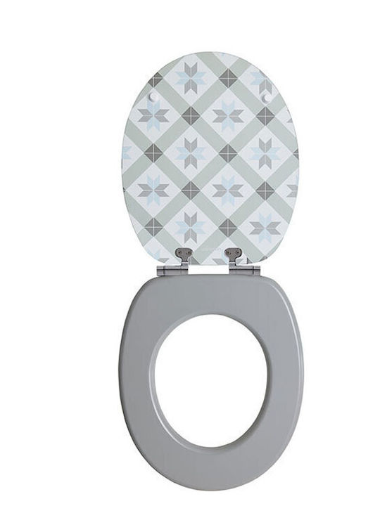 Wirquin Wooden Soft Close Toilet Seat Ciment 16469 41-43cm