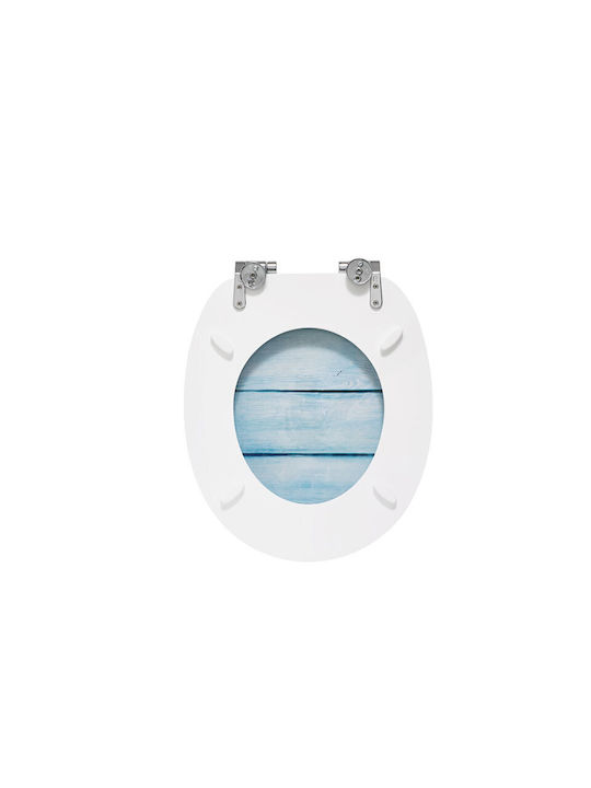 Wirquin 16440 Toilettenbrille Soft-Close Hölzernes 41-43x37.5cm Fisch