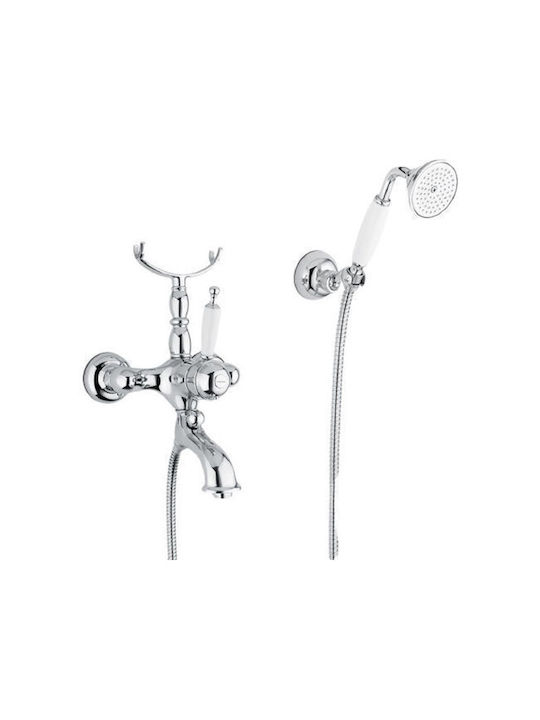 Bugnatese Oxford Mixing Retro Bathtub Shower Faucet Complete Set Bronze