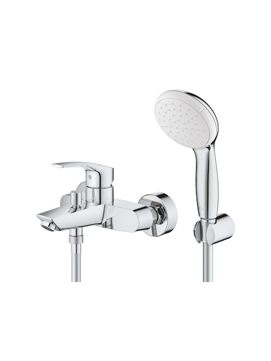 Grohe Eurosmart Mixing Bathtub Shower Faucet Complete Set Silver