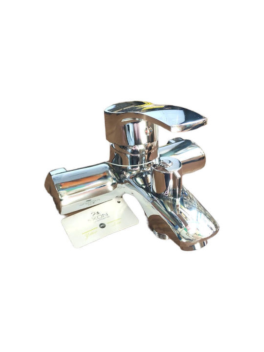 Axon Yellow Line Mixing Bathtub Shower Faucet Complete Set Silver