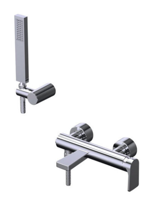 Orabella Lago Mischung Bade- / Duscharmatur Badewanne Komplettes Set Silber