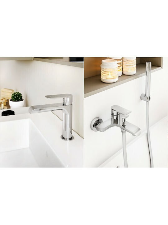 Teorema Xs Mixing Bathtub Shower Faucet Complete Set Silver