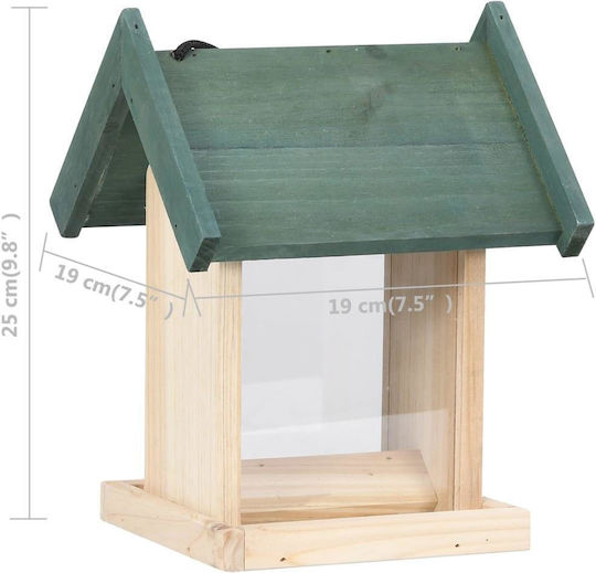 vidaXL Feeder Birds from Fir Wood 4pcs 47233