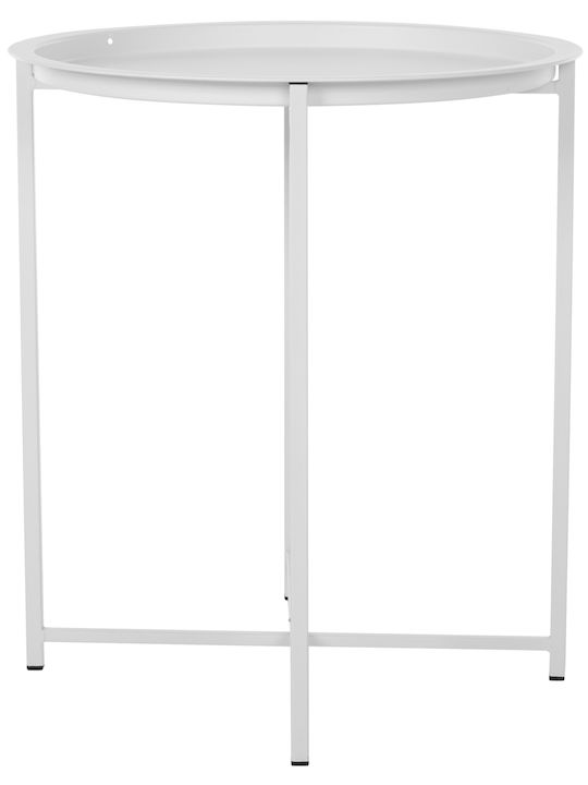 Samuel Auxiliary Outdoor Free Standing Metal Table White 46x46x52cm