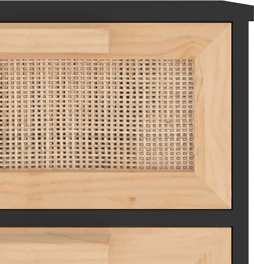 Chest of Drawers of Solid Wood with 4 Drawers 40x30x90cm