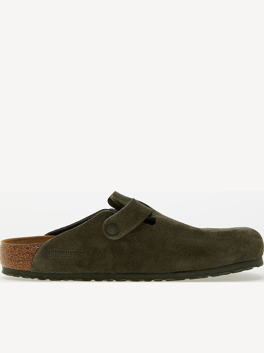 Boston Vl Men's Leather Slippers Green